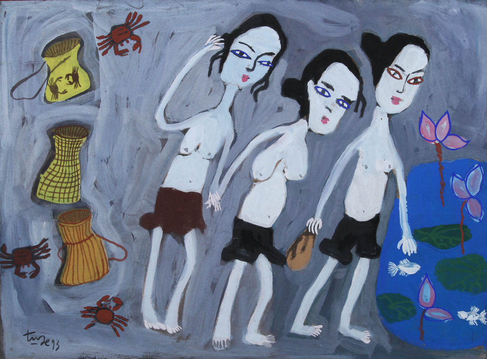 Mò cua bắt ốc